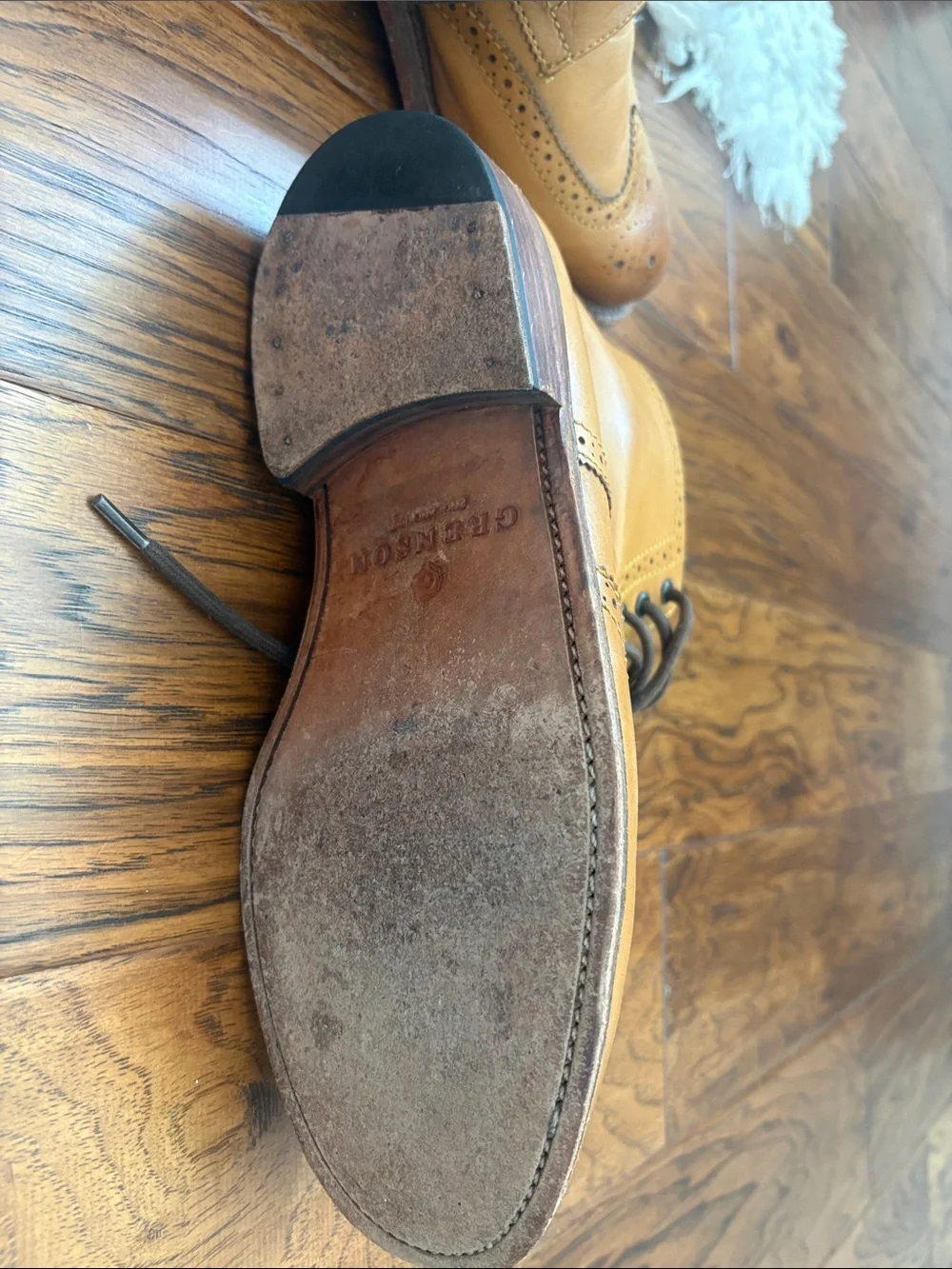 Grenson Tan Leather Wingtip Brogues